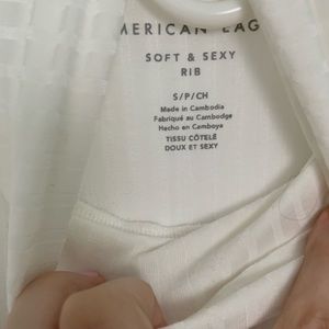 American Eagle Outfitters Tops - SOFT AND SEXY AMERICAN EAGLE WHITE MOCK NECK SHIRT American Eagle Outfitters Tops - SOFT AND SEXY AMERICAN EAGLE WHITE MOCK NECK SHIRT